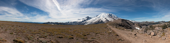 Eleven shot panorama of Mount Rainier