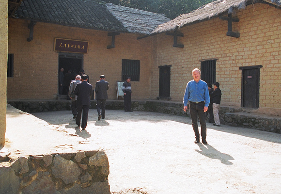 In front of the house where Mao was born