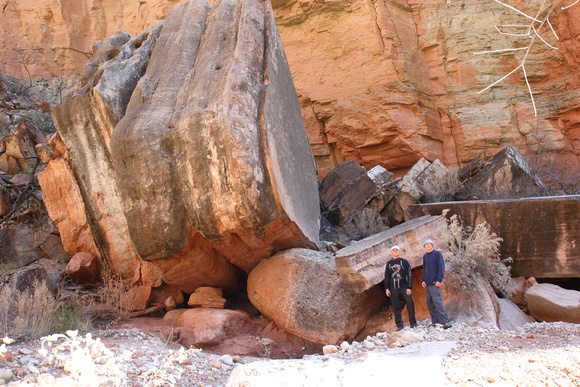 Day 2 - Huge fallen boulder in Royal Arch drainage